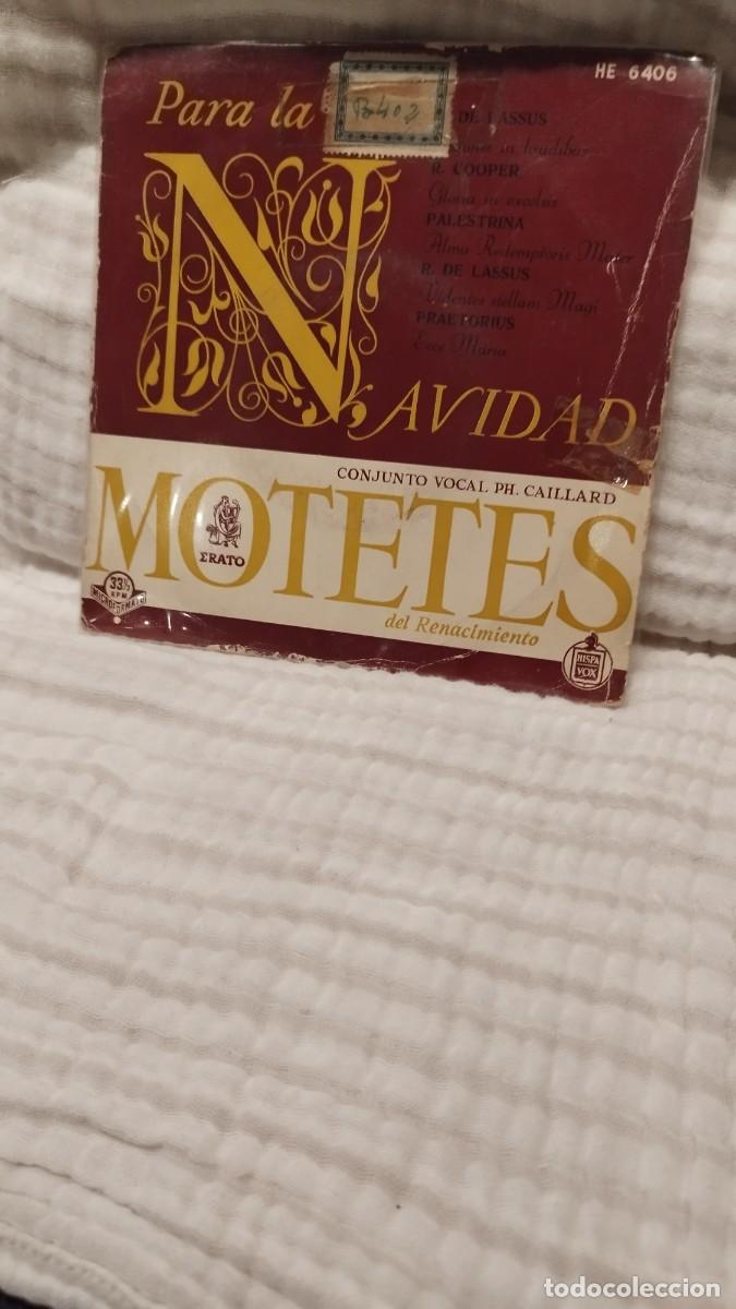 Discos de vinilo: Para la Navidad Motetes,Ph Caillard.Single Vinilo 7&rdquo; - Foto 1