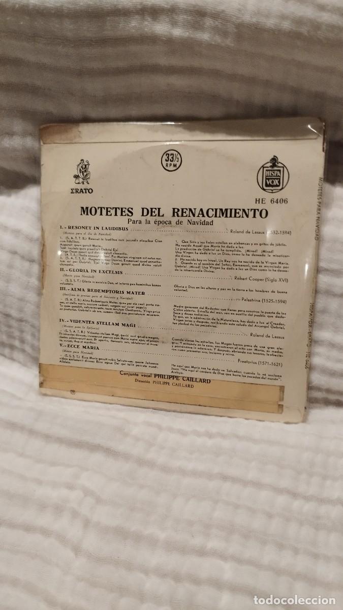 Discos de vinilo: Para la Navidad Motetes,Ph Caillard.Single Vinilo 7&rdquo; - Foto 2