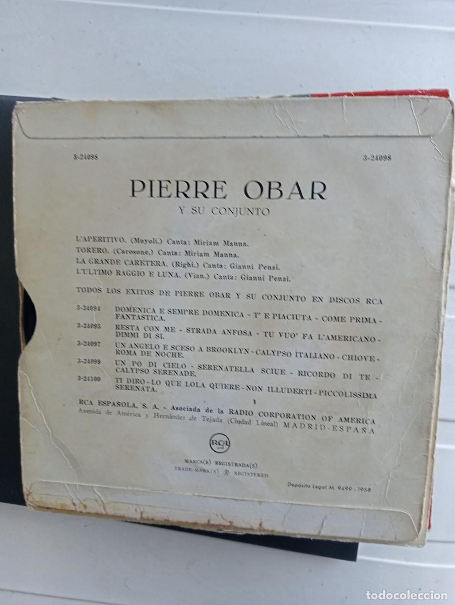 Discos de vinilo: Pierre Obar y Su Conjunto - Torero (7&rdquo;, EP) 1958 - Foto 2