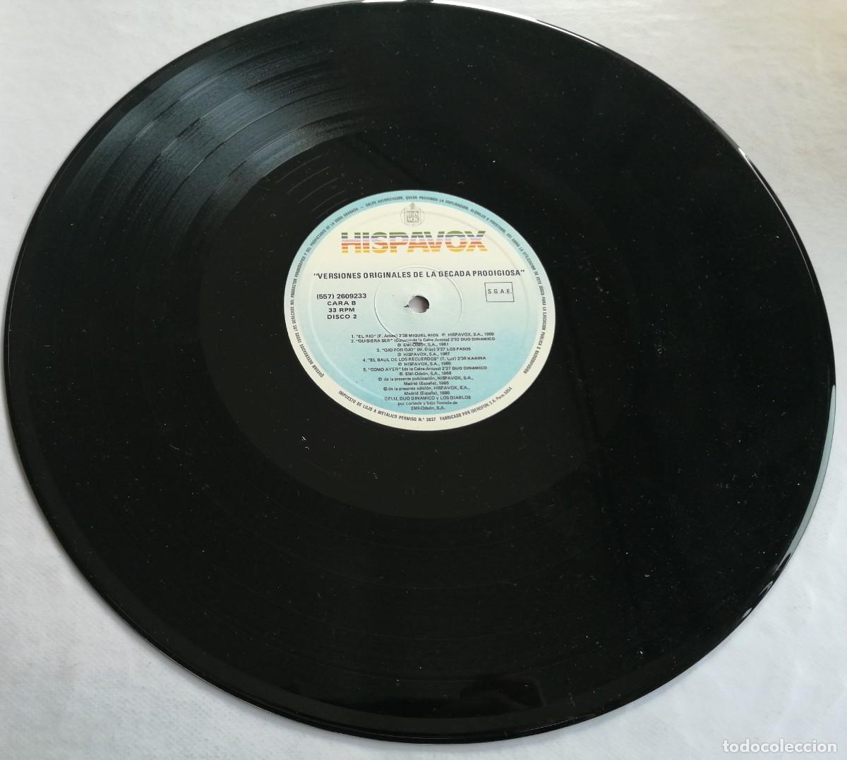 Discos de vinilo: Versiones Originales De La Decada Prodigiosa, Hispavox 557 26 0922 3 - Foto 6