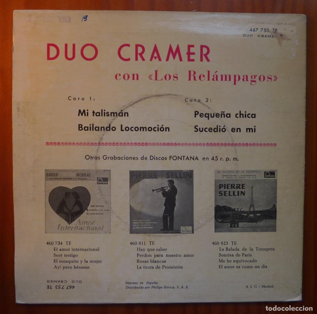Discos de vinilo: DUO CRAMER // MI TALISMAN+3 // 1963 // EP - Foto 2