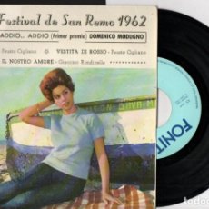Discos de vinilo: DOMENICO MODUGNO FESTIVAL SAN REMO 1962 (FONIT, 1962)