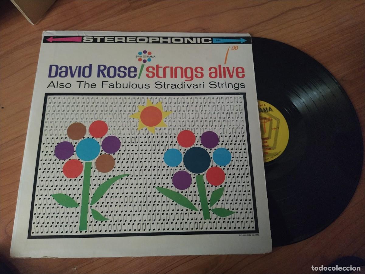 Discos de vinilo: David Rose Strings Alive Also the Fabulous Stradivari Strings lp usa - Foto 1