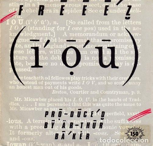 Discos de vinilo: FREEEZ &middot;&middot;&middot; I. O. U. / I dub U - (Single) - Foto 1
