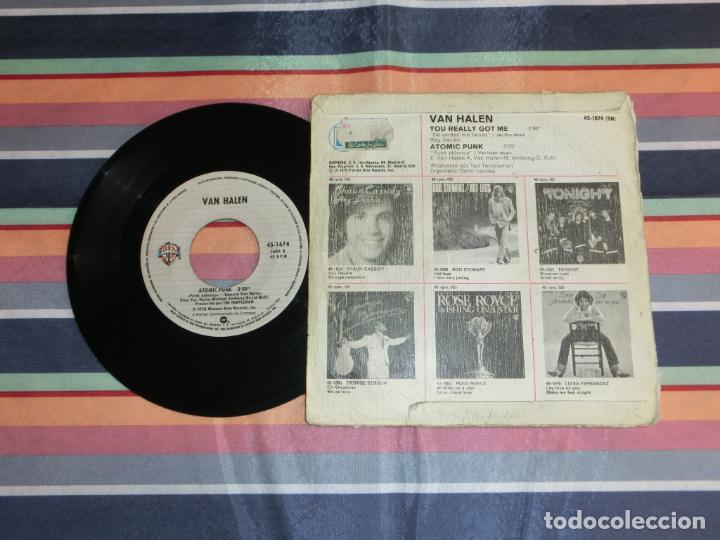 Discos de vinilo: VAN HALEN - YOU REALLY GOT ME / ATOMIC PUNK - Foto 2