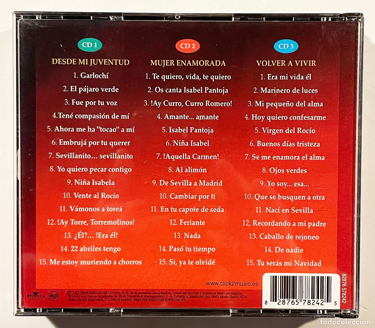 Discos de vinilo: ISABEL PANTOJA / QUERIDA ISABEL / 3CD BMG RCA 2003 / ESPA&Ntilde;A - Foto 2