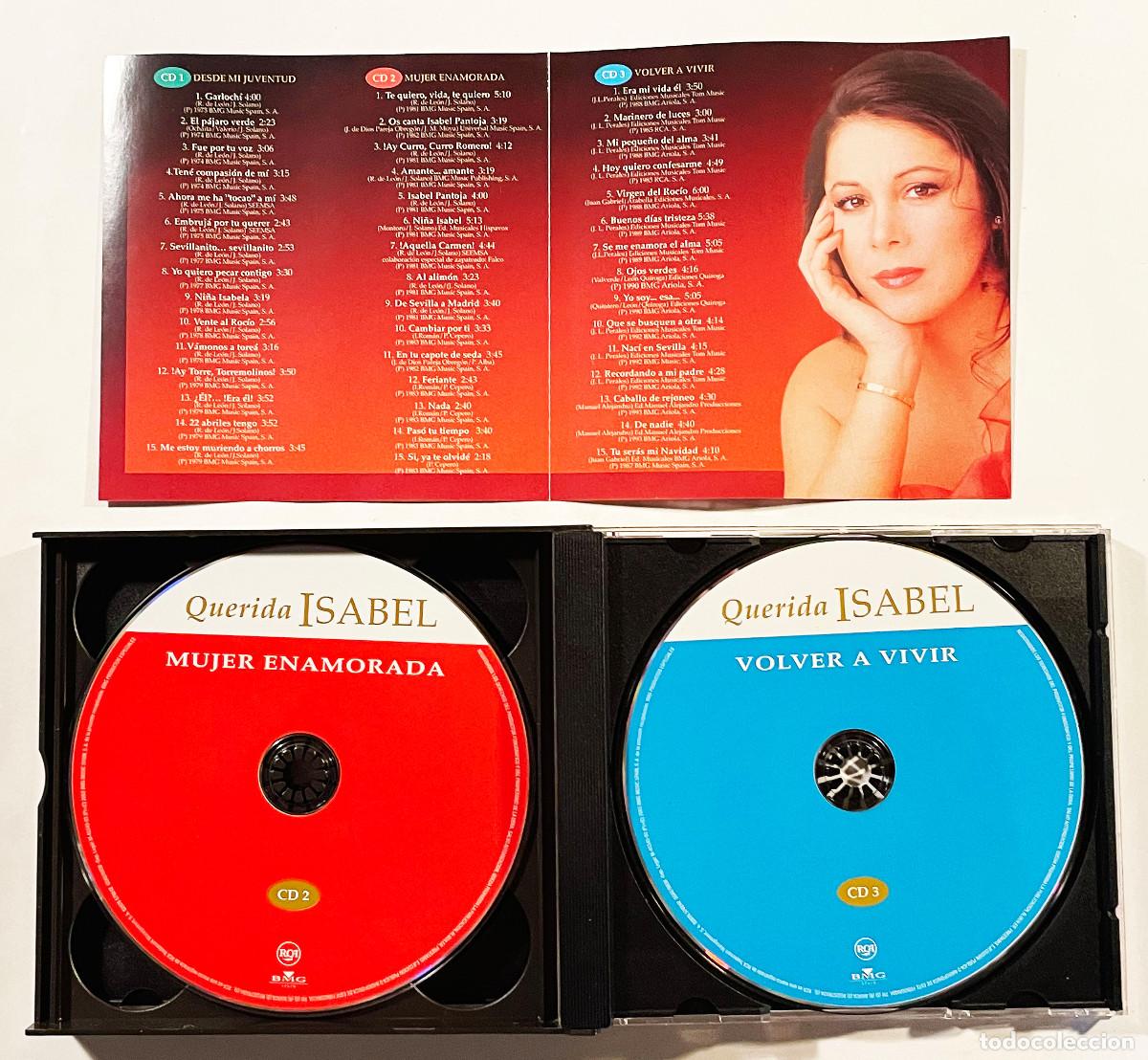 Discos de vinilo: ISABEL PANTOJA / QUERIDA ISABEL / 3CD BMG RCA 2003 / ESPA&Ntilde;A - Foto 4