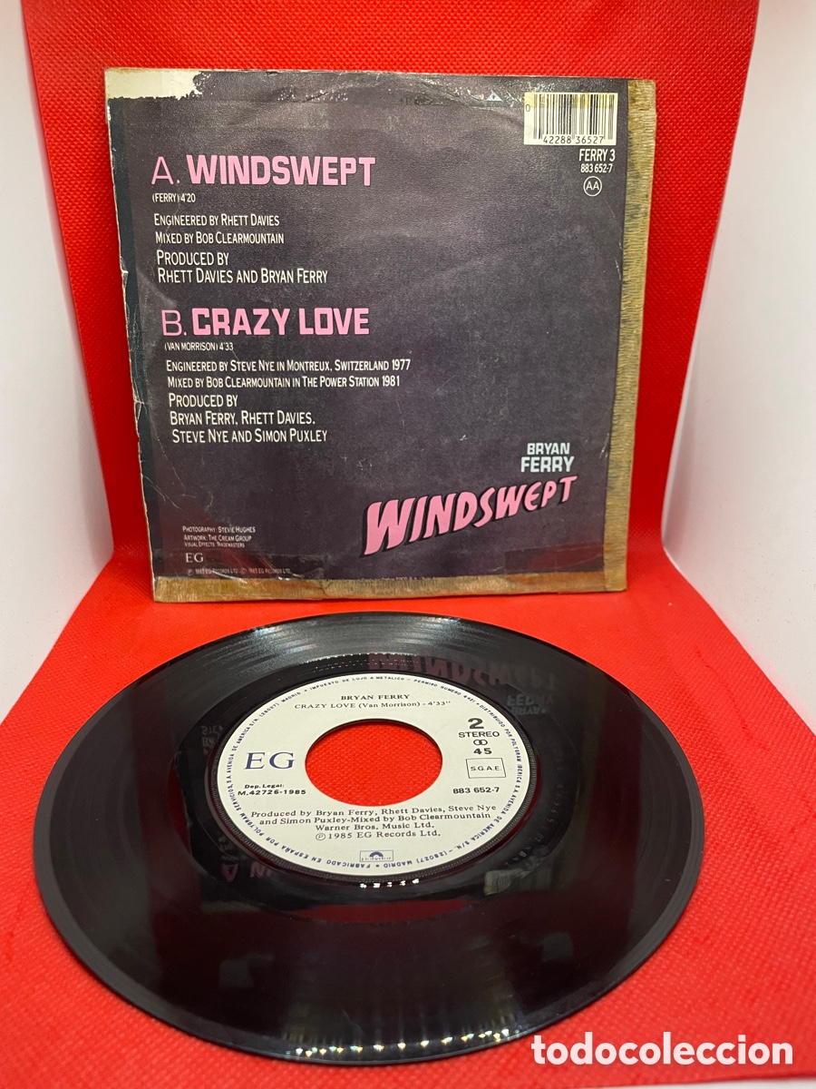 Discos de vinilo: BRYAN FERRY - WINDSWEPT - Vinilo Single 7&rdquo; 1985 - Foto 2