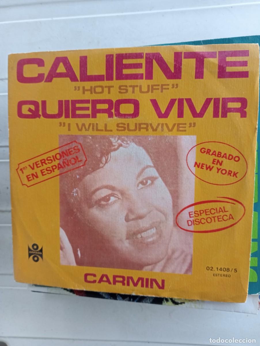 Discos de vinilo: Carmin - Caliente = Hot Stuff (7&rdquo;, Single) 1979 - Foto 1