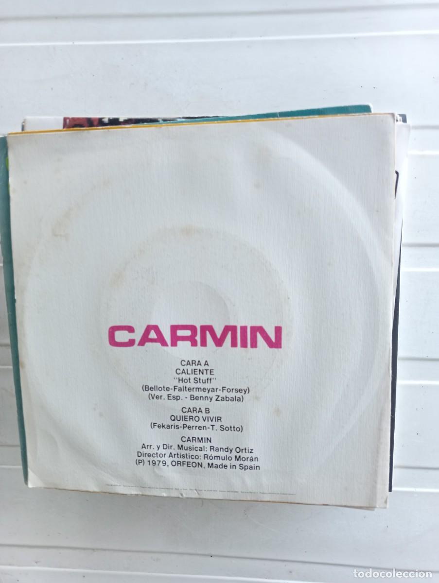 Discos de vinilo: Carmin - Caliente = Hot Stuff (7&rdquo;, Single) 1979 - Foto 2