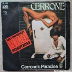 Discos de vinilo: SINGLE - CERRONE - CERRONE'S PARADISE - 1977 PROMO