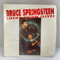 Discos de vinilo: SINGLE BRUCE SPRINGSTEEN - LUCKY TOWN (LIVE) - ESPAÑA - AÑO 1992 - PROMO