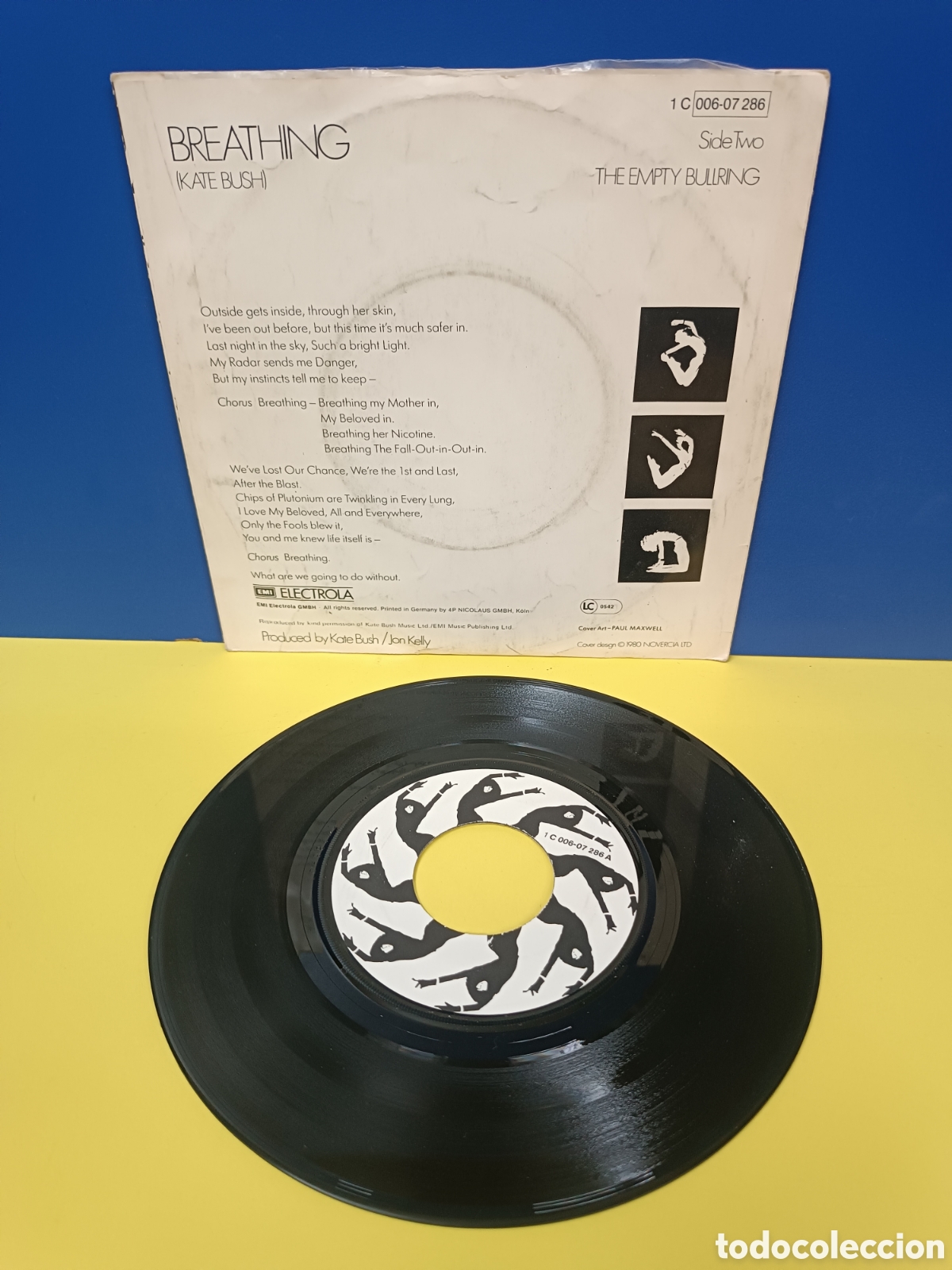 Discos de vinilo: KATE BUSH - BREATHING - SINGLE DISCO DE VINILO - Foto 2
