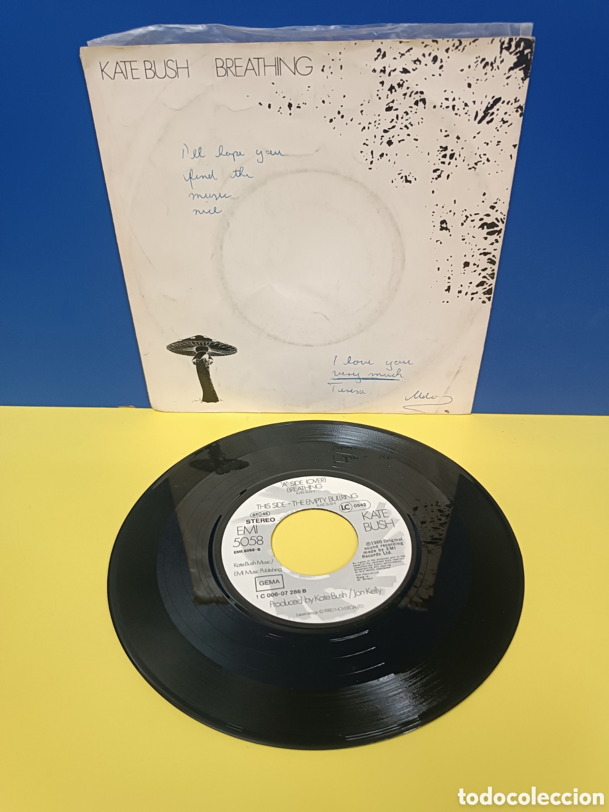Discos de vinilo: KATE BUSH - BREATHING - SINGLE DISCO DE VINILO - Foto 1
