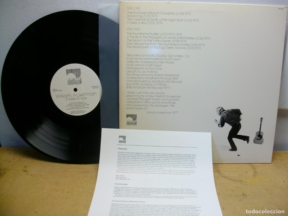 Discos de vinilo: William Ackerman &ndash; It Takes A Year LP - Foto 2