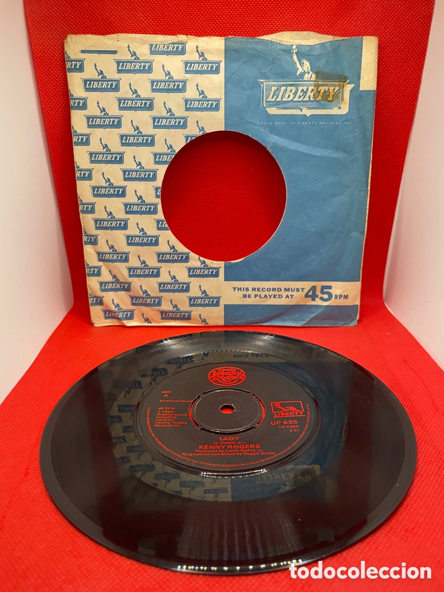 Discos de vinilo: Kenny Rogers - Lady - Vinilo Single 7&rdquo; 1980 - Foto 1