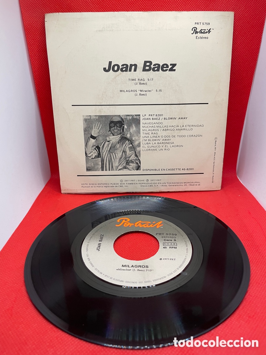 Discos de vinilo: Joan B&aacute;ez - Time Tag - Vinilo Single 7&rdquo; 1977 - Foto 2