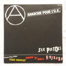 Discos de vinilo: SEX PISTOLS ‎– ANARCHIE POUR L'U.K. / ANARCHY IN THE U.K. , FRANCE 1979 SEX PISTOLS