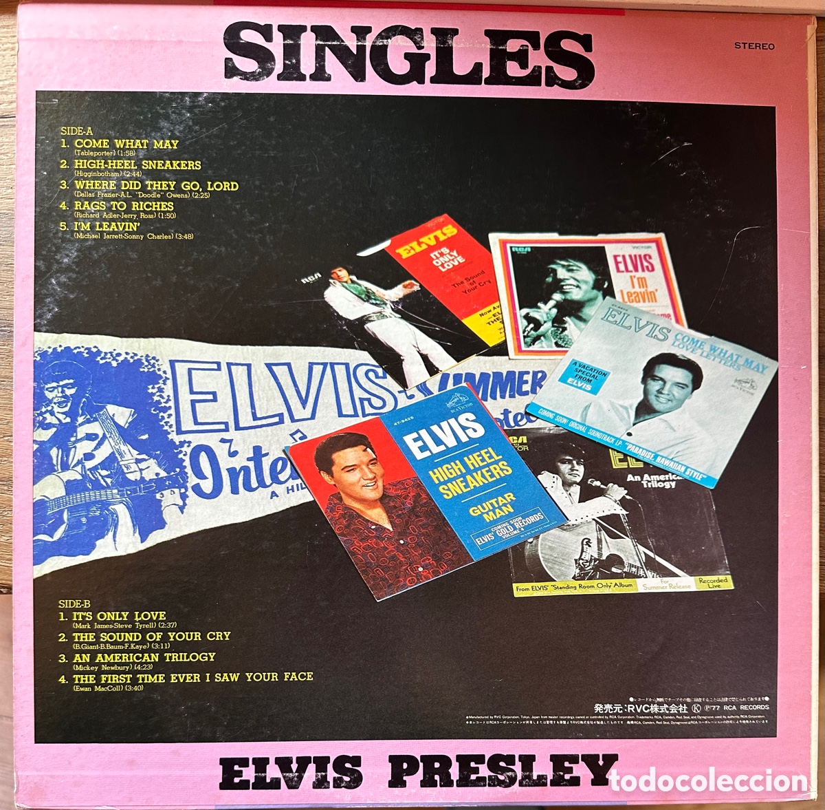 Discos de vinilo: Elvis Presley. Singles. Jap&oacute;n, 1977 - Foto 2