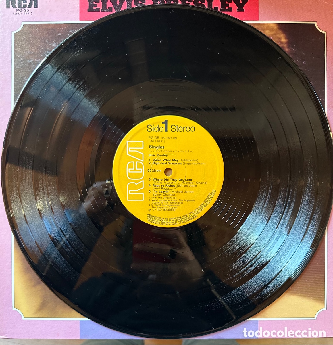 Discos de vinilo: Elvis Presley. Singles. Jap&oacute;n, 1977 - Foto 4
