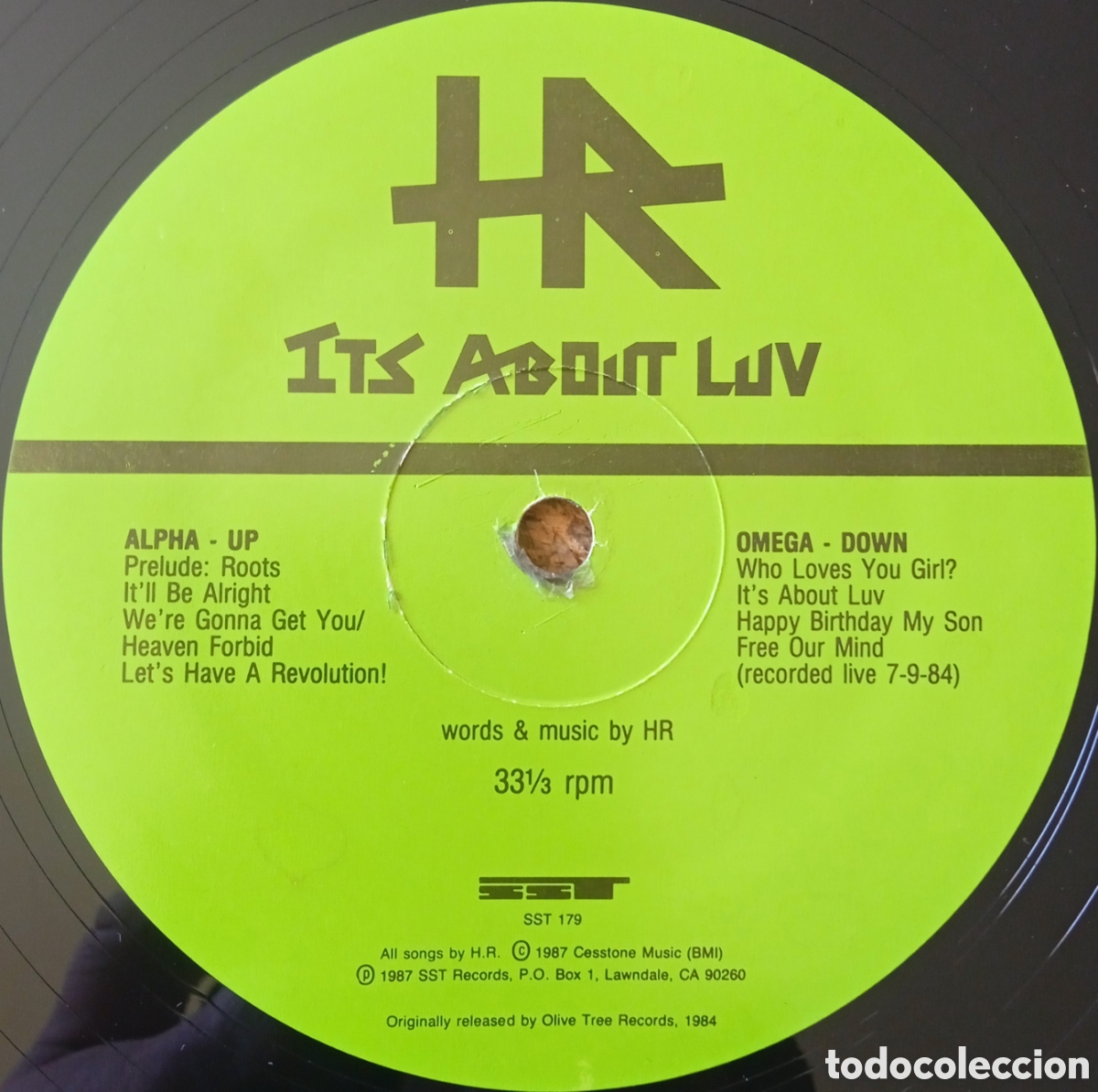 Discos de vinilo: Disco de vinilo H.R. - Foto 3