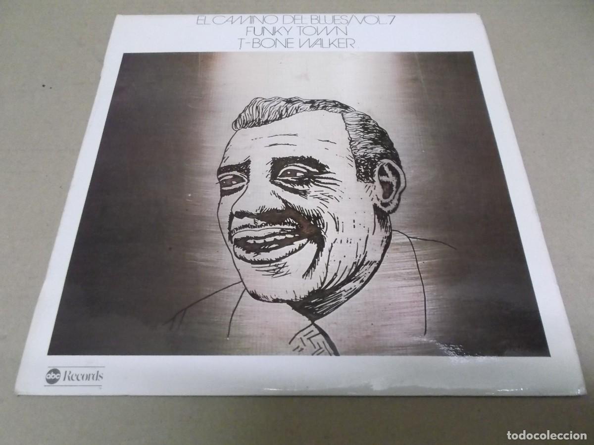 Discos de vinilo: T-BONE WALKER (LP) FUNKY TOWN A&Ntilde;O 1976 - Foto 1