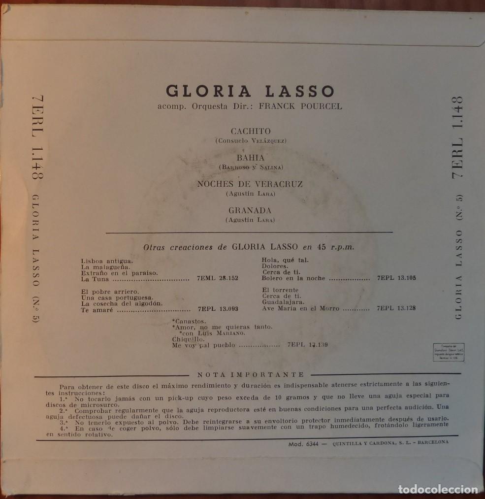 Discos de vinilo: GLORIA LASSO // CACHITO+3 // EP - Foto 2