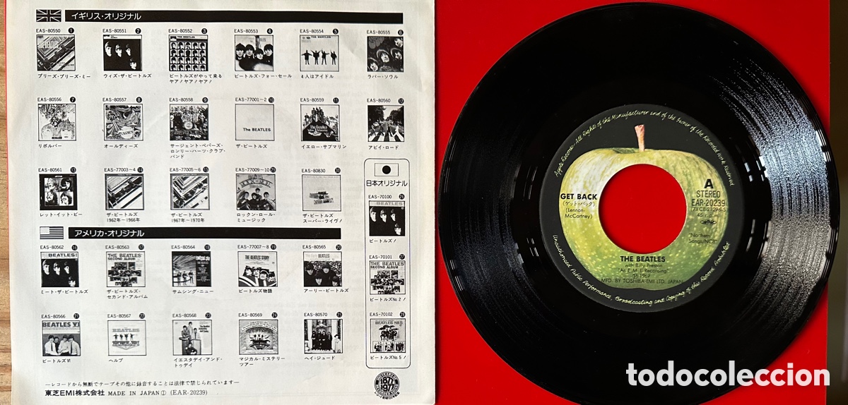 Discos de vinilo: Los Beatles. Single japon&eacute;s - Foto 2