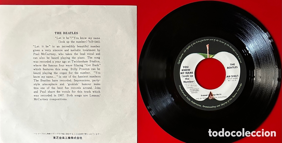 Discos de vinilo: The Beatles. Single japon&eacute;s. - Foto 3