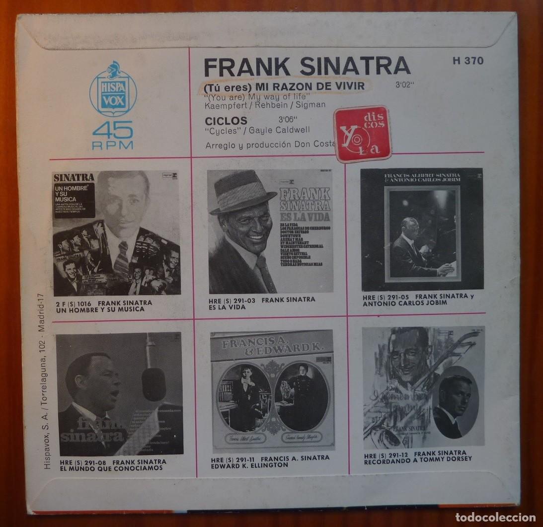 Discos de vinilo: FRANK SINATRA // TU ERES MI RAZON DE VIVIR // 1968 // SINGLE - Foto 2