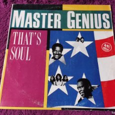 Discos de vinilo: MASTER GENIUS – THAT'S SOUL ,VINYL MAXI-SINGLE SPAIN 1985 B-20.651
