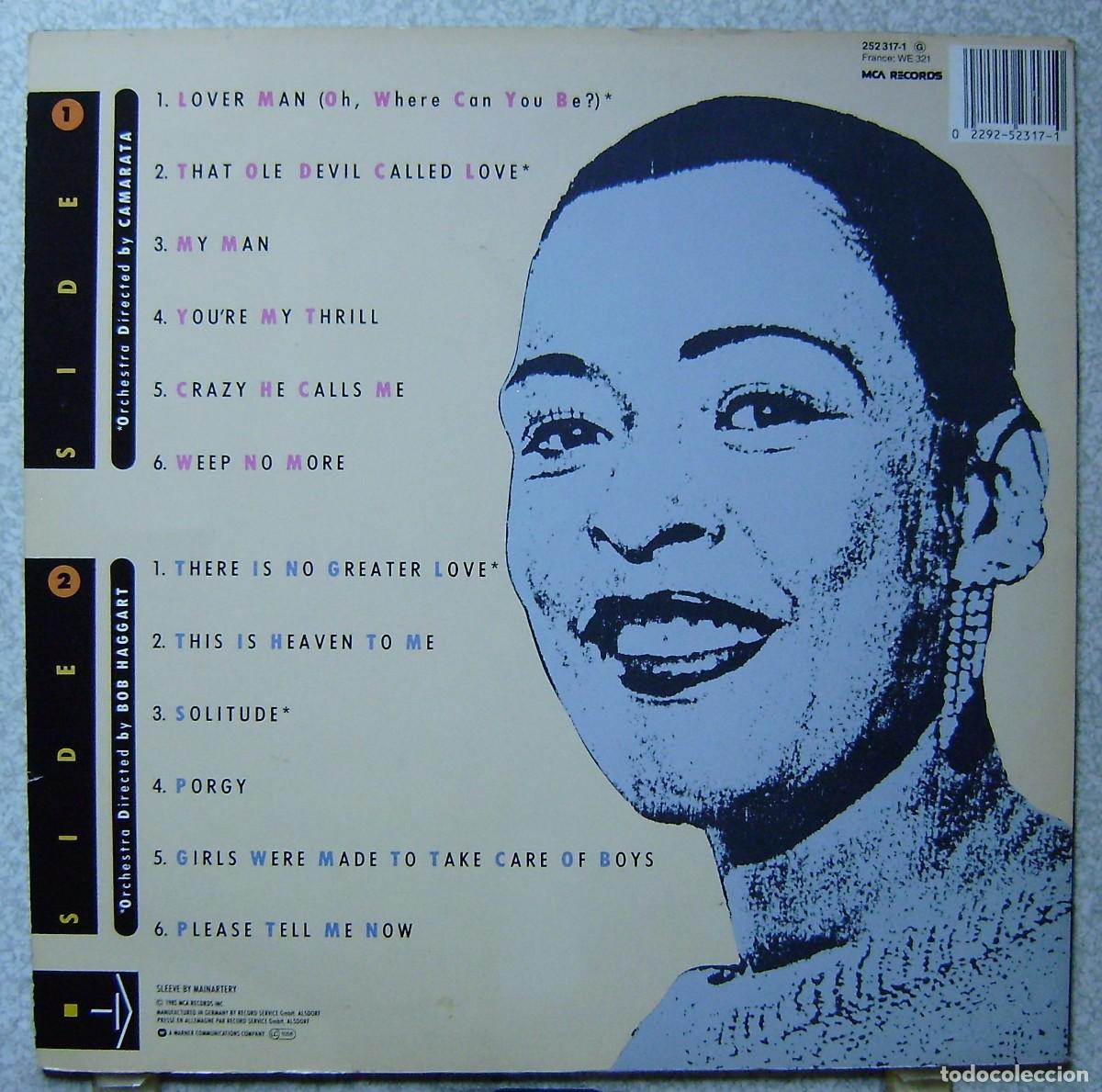 Discos de vinilo: BILLIE HOLIDAY.LOVER MAN...EX - Foto 2