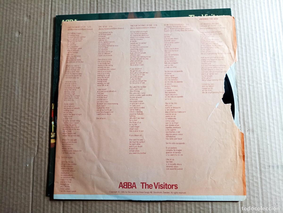 Discos de vinilo: ABBA - THE VISITORS LP 1981 EDICION ESPA&Ntilde;OLA - Foto 3