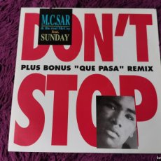 Discos de vinilo: M.C. SAR & THE REAL MCCOY FEATURING SUNDAY – DON'T STOP ,VINYL 7”, SINGLE 1990 SPAIN SPS-127 PROMO