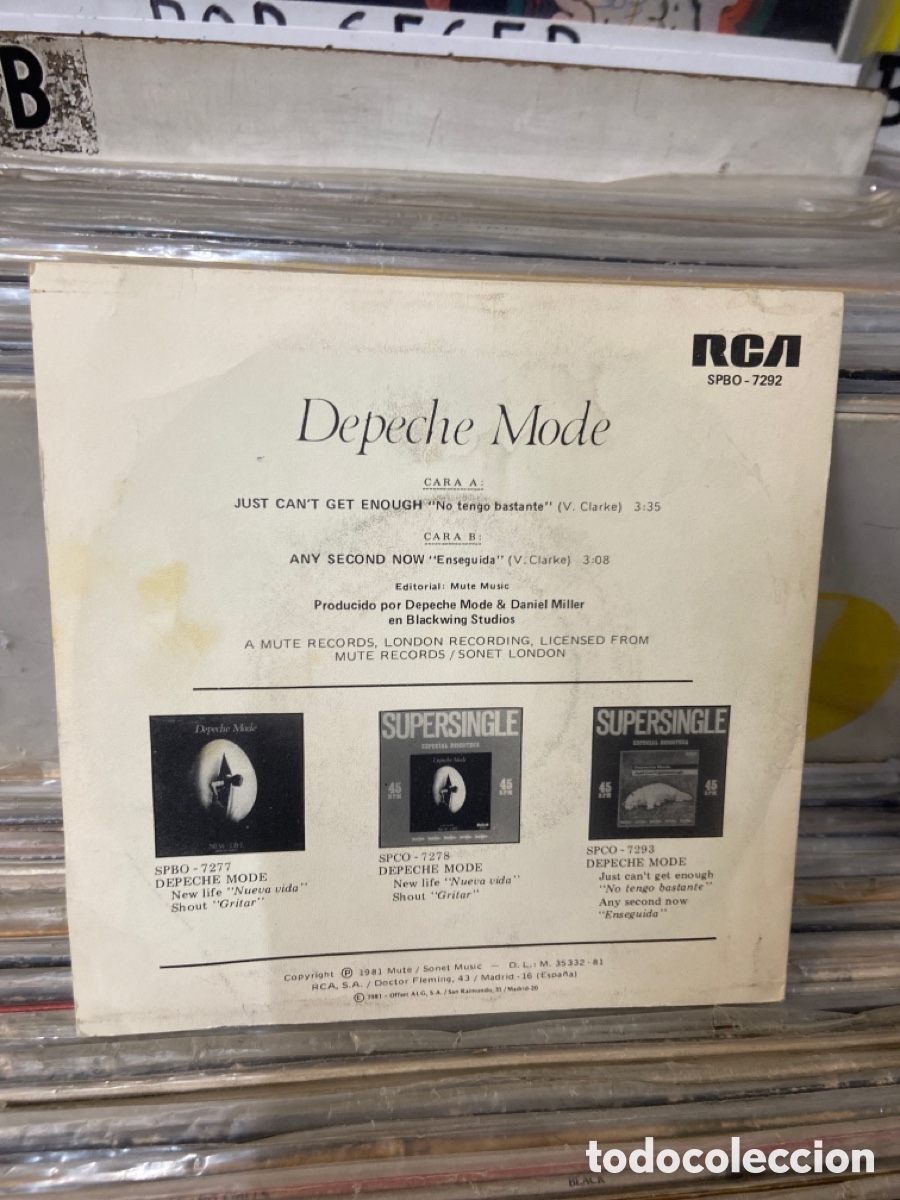 Discos de vinilo: Depeche mode just cant get enough - Foto 2