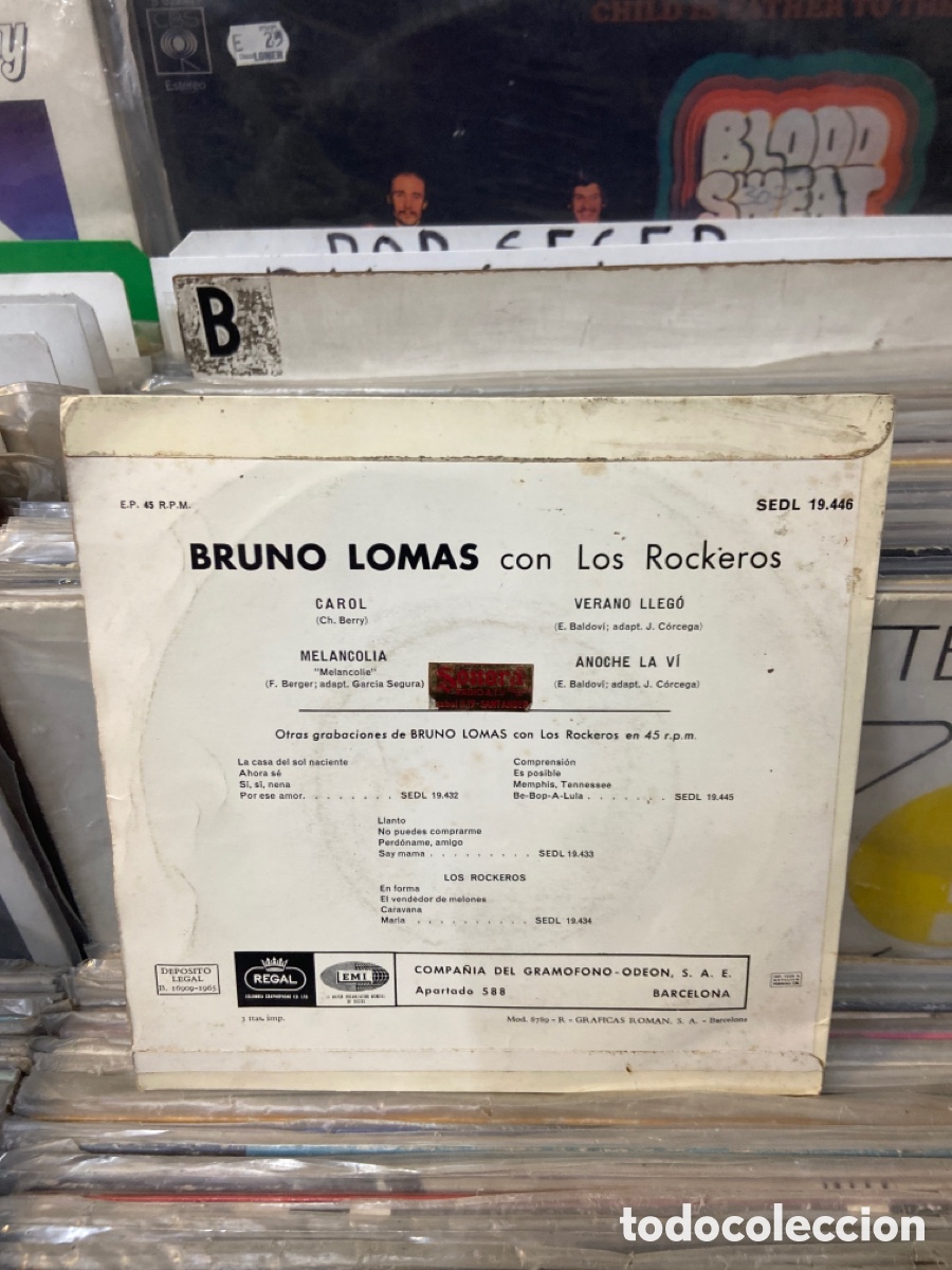 Discos de vinilo: Bruno lomas con los rockeros carol melancolia - Foto 2