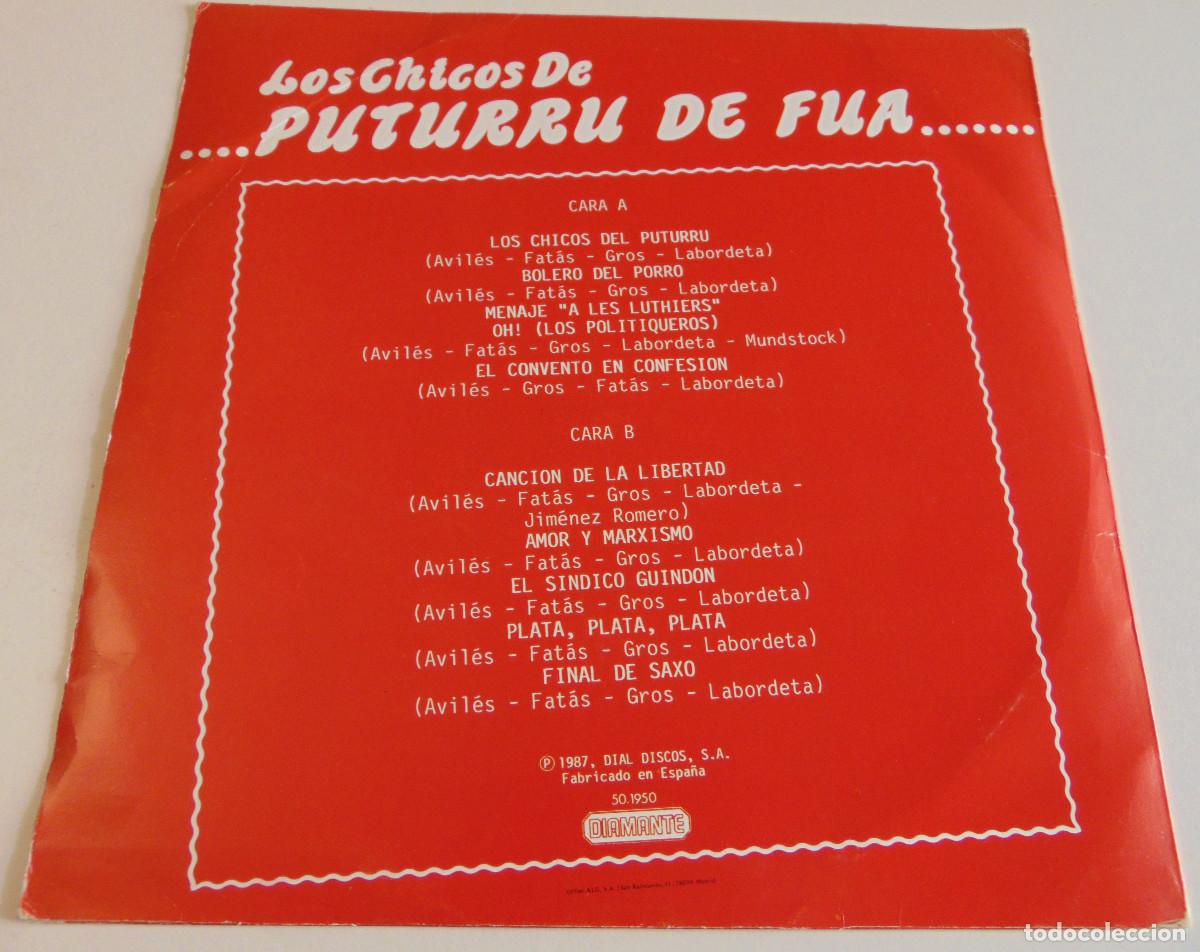 Discos de vinilo: LOS CHICOS DE ...PUTURRU DE FUA - LP 1987 - Foto 3