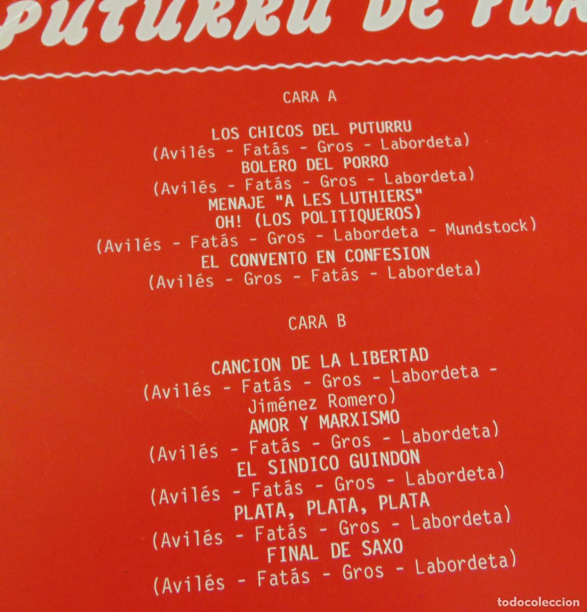 Discos de vinilo: LOS CHICOS DE ...PUTURRU DE FUA - LP 1987 - Foto 4