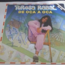 Discos de vinilo: DE OCA A OCA- TERESA RABAL-DEDICADO Y FIRMADO POR TERESA RABAL-MOVIE PLAY-1981-45R.P.M.