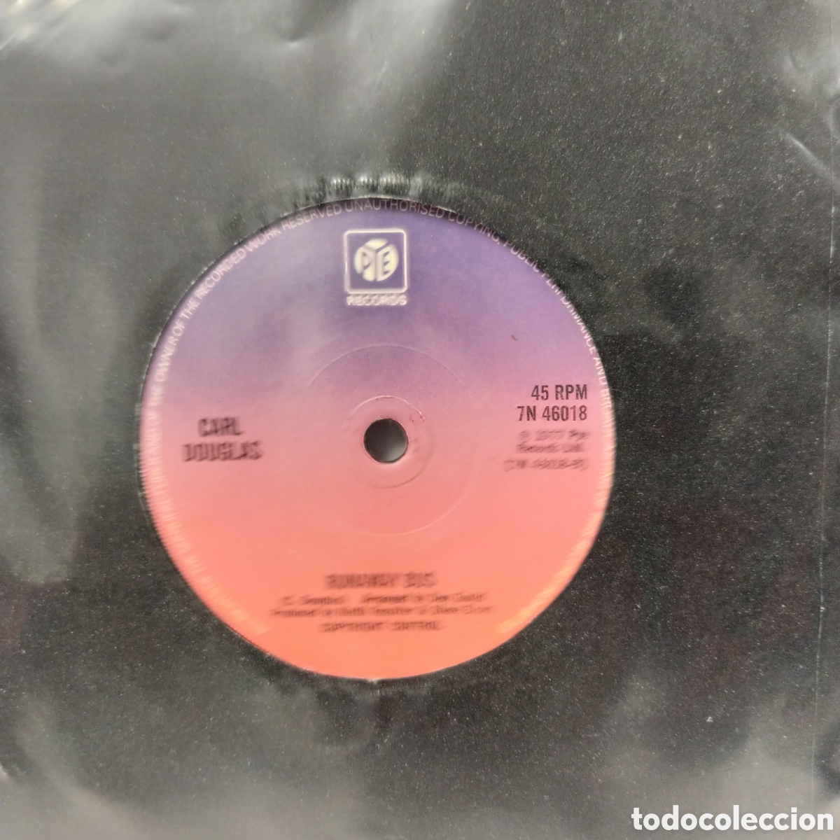Discos de vinilo: Carl Douglas - Run Back (7&rdquo;, Single) - Foto 1