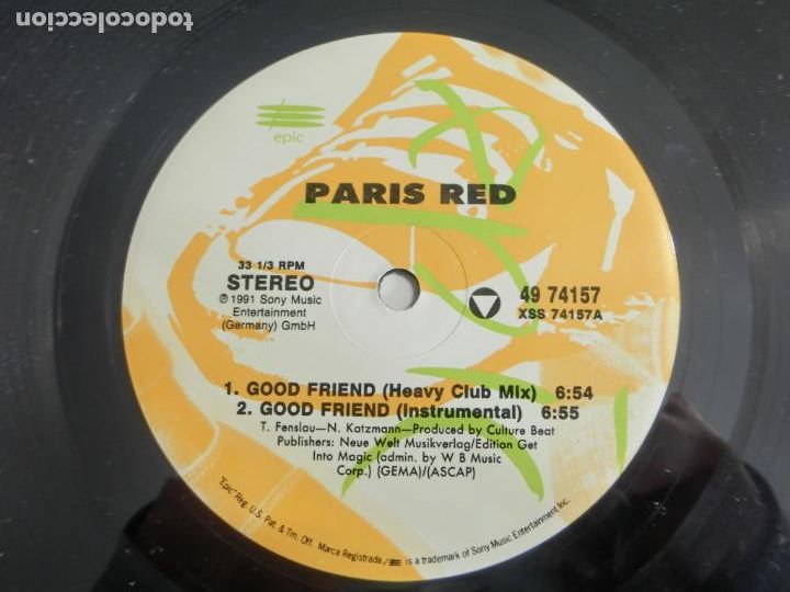 Discos de vinilo: PARIS RED - GOOD FRIEND - Foto 3