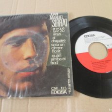 Discos de vinilo: JOAN MANUEL SERRAT - ARA QUE TINC VINT ANYS +3. EP, ED ESPAÑOLA 7” 1966. MUY BUEN ESTADO (VG+)