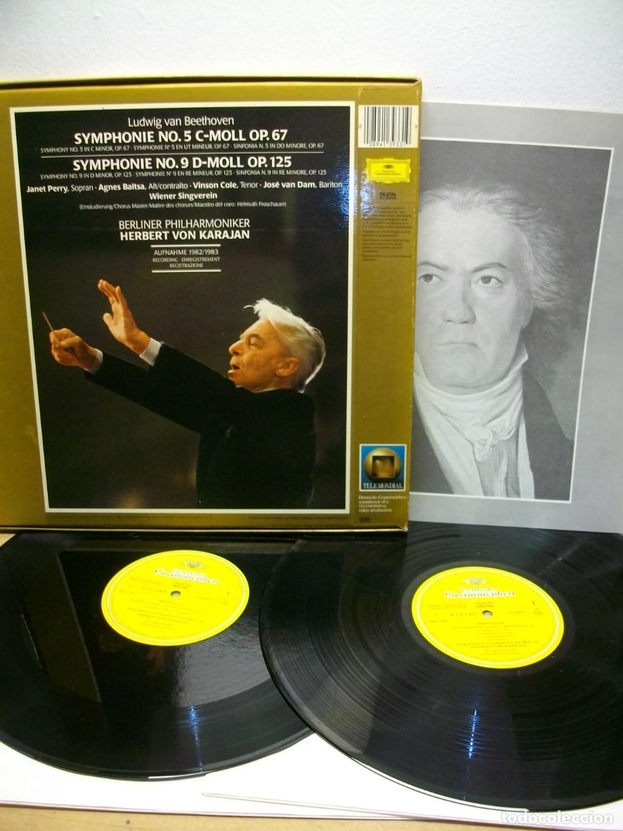 Discos de vinilo: Beethoven Ludwig Van-Karajan-Symphonie N0 5 & 9 Pack/Box 2 x LP - Foto 2