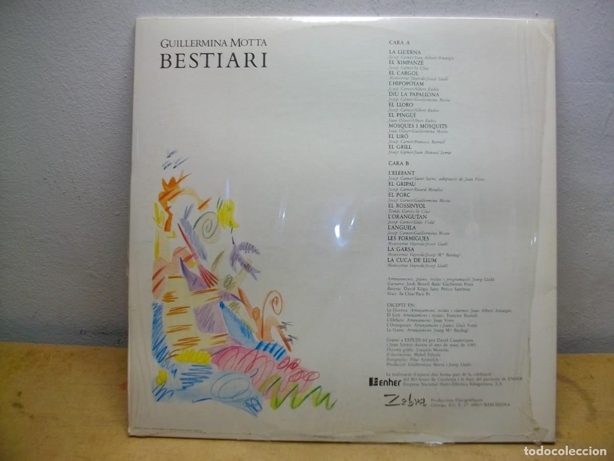 Discos de vinilo: GUILLERMINA MOTTA BESTIARI LP - Foto 2