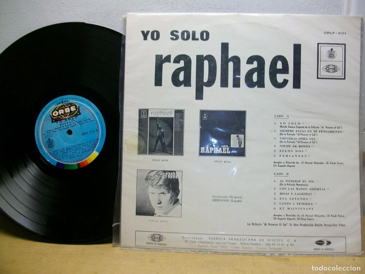 Discos de vinilo: Raphael &ndash; Yo Solo LP - Foto 2