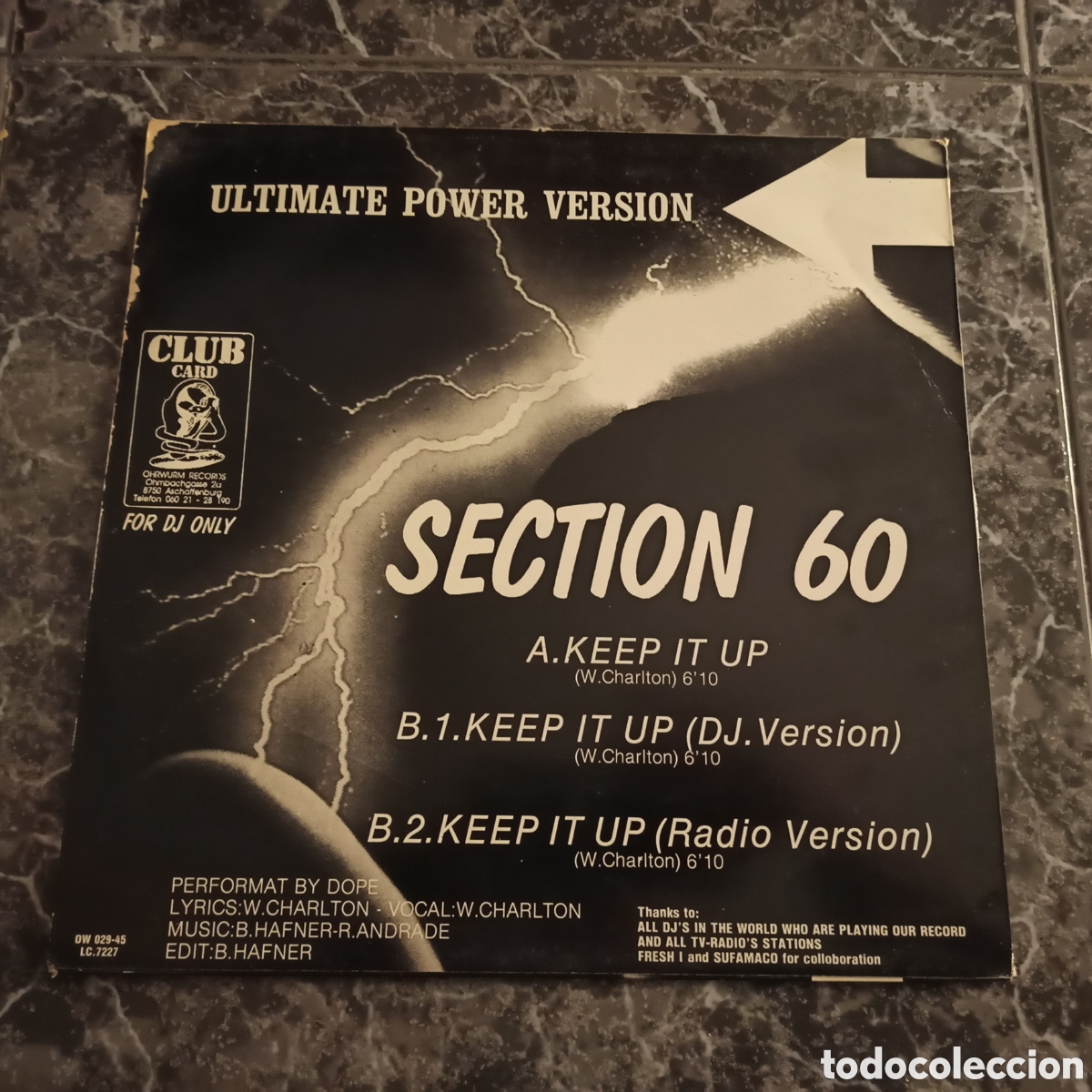 Discos de vinilo: Section 60 - Keep It Up (12&rdquo;) - Foto 2