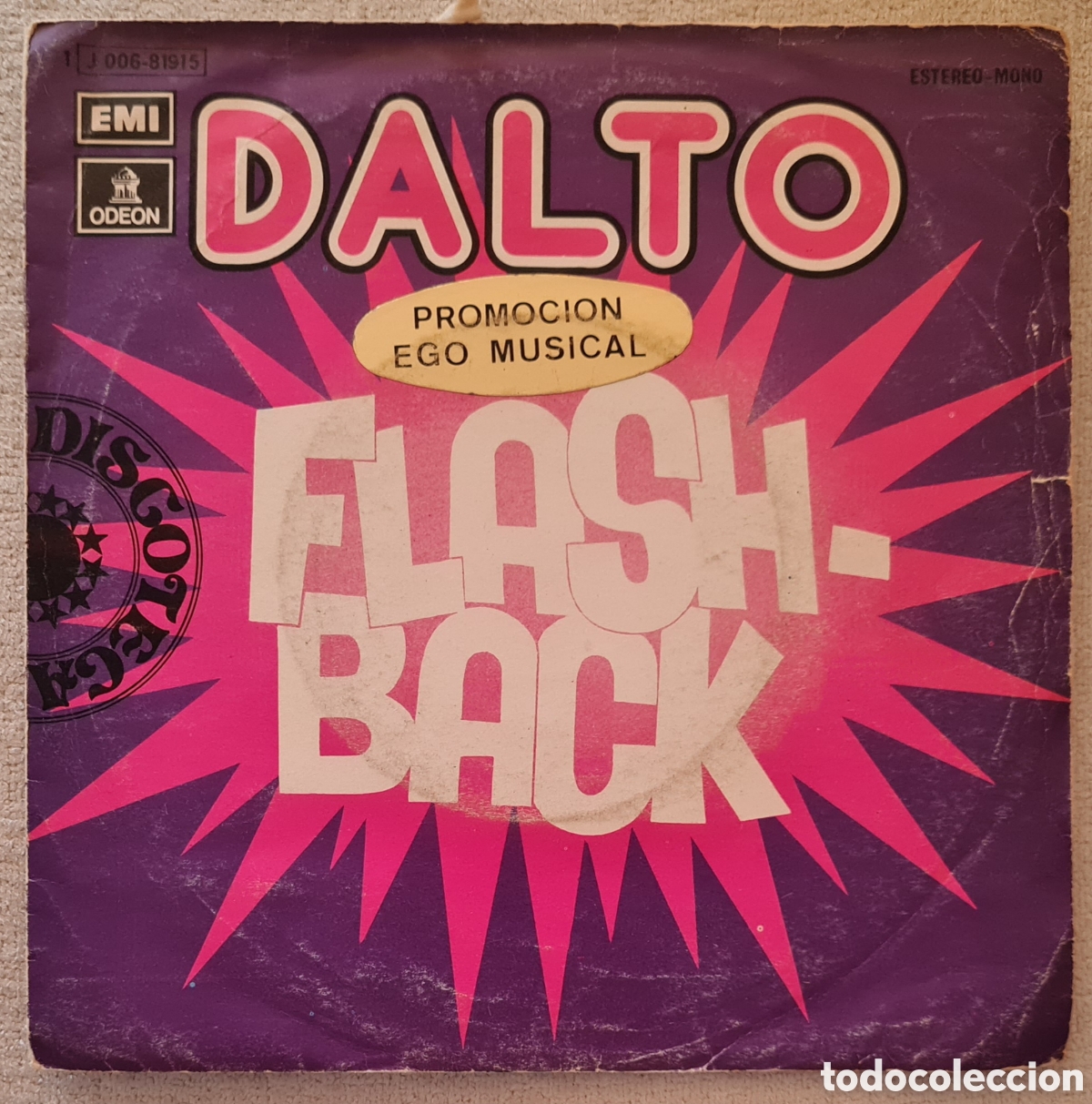 Discos de vinilo: SINGLE - DALTO - FLAS-BACK - 1975 PROMO - Foto 1