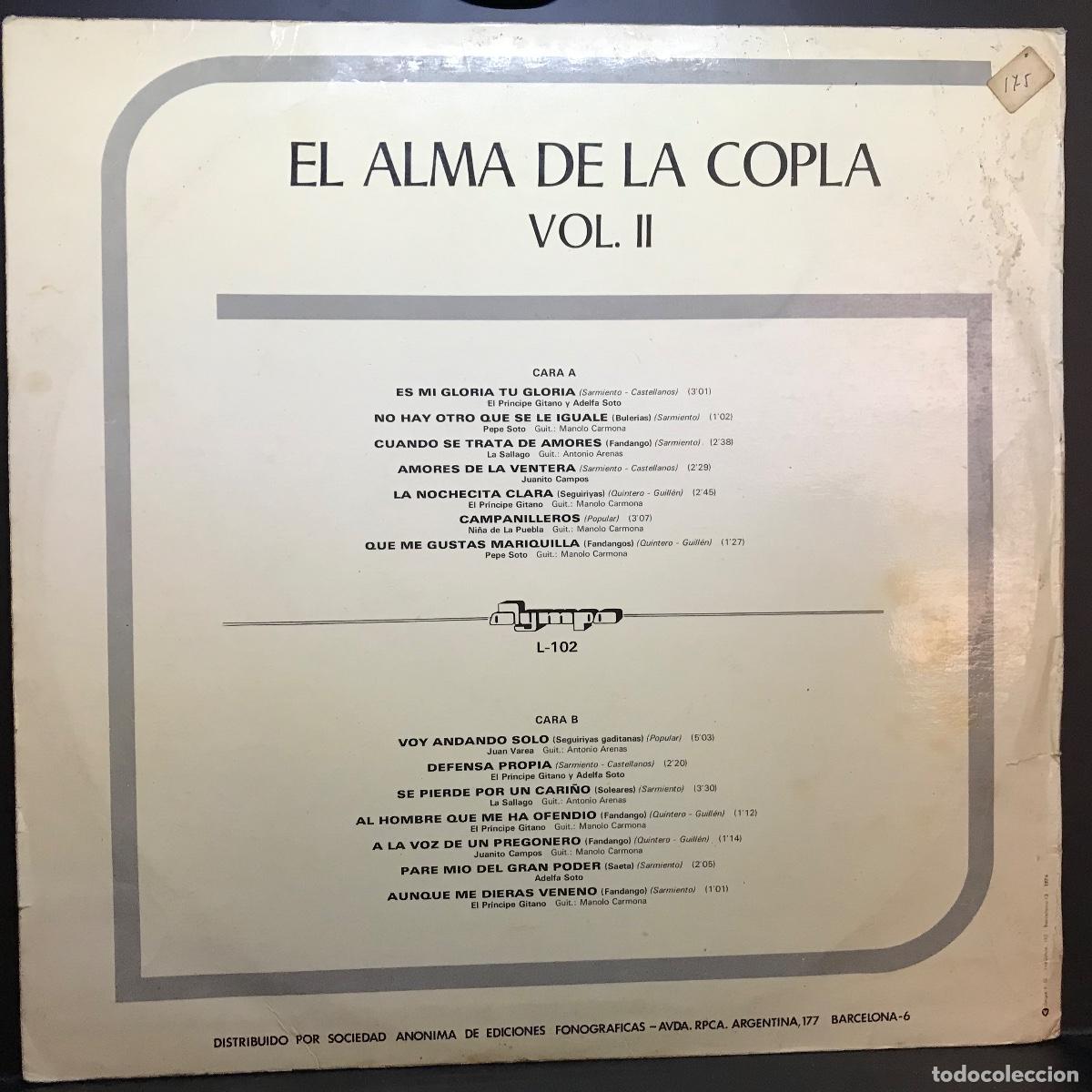 Discos de vinilo: Various ● El Alma De La Copla Vol. 2 ● Vinyl, LP, Compilation 1972 - Foto 14