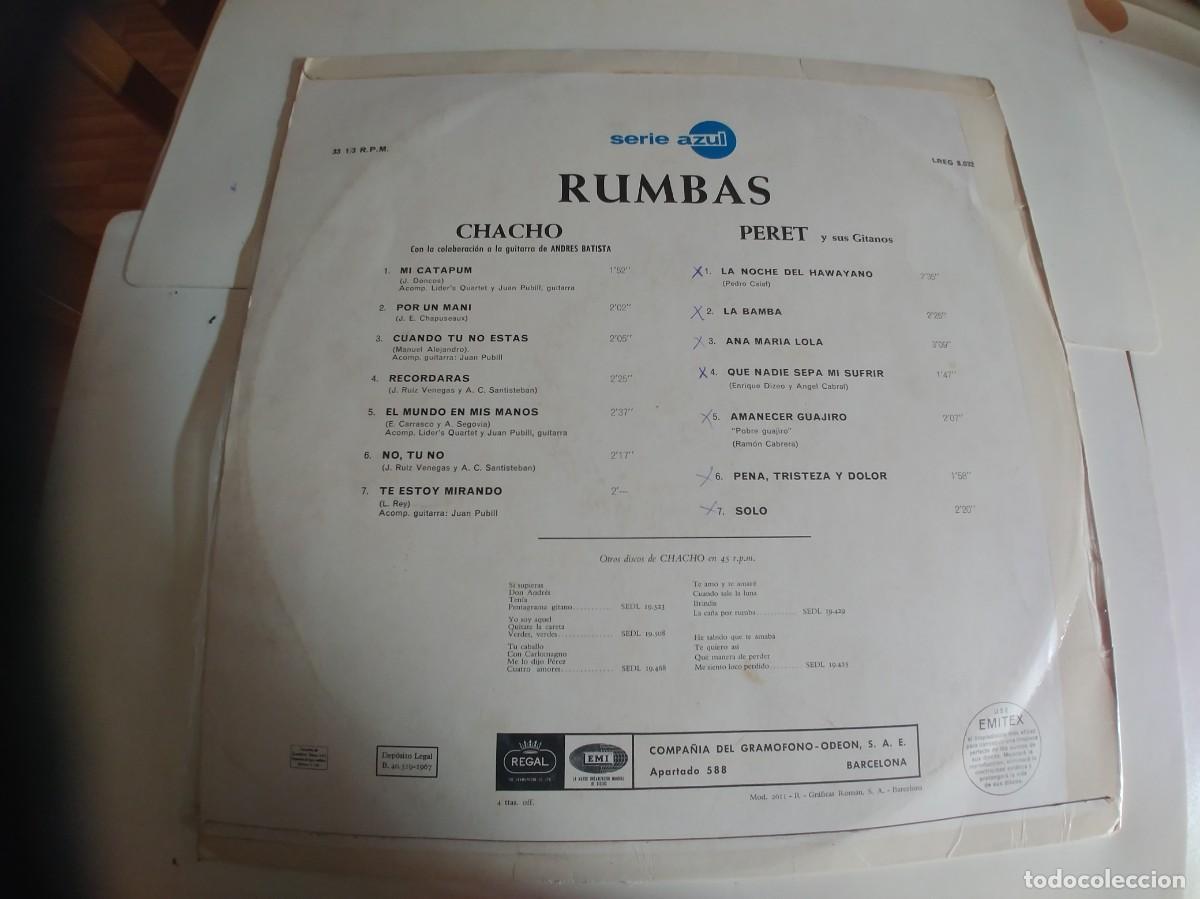 Discos de vinilo: CHACO PERET-LP RUMBAS - Foto 2