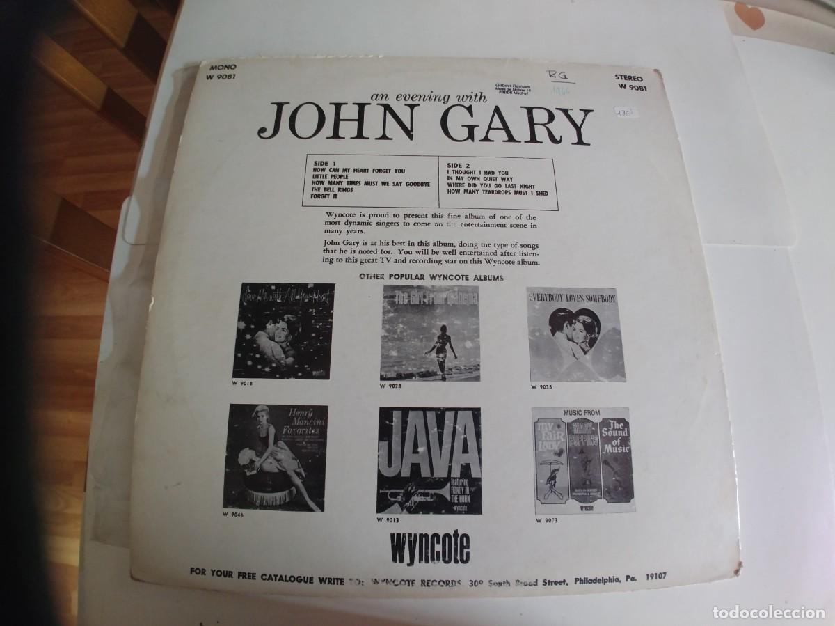 Discos de vinilo: JOHN GARY-LP An Evening With John Gary-WYNCOTE - Foto 2